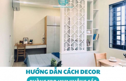 Hướng dẫn cách decor phòng trọ 12m2 không gác
