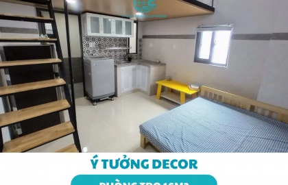 Ý tưởng decor phòng trọ 16m2 đẹp hiện đại