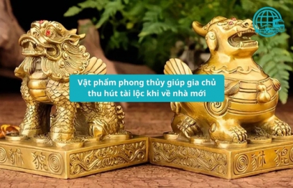 Vật phẩm phong thủy giúp gia chủ thu hút tài lộc khi về nhà mới