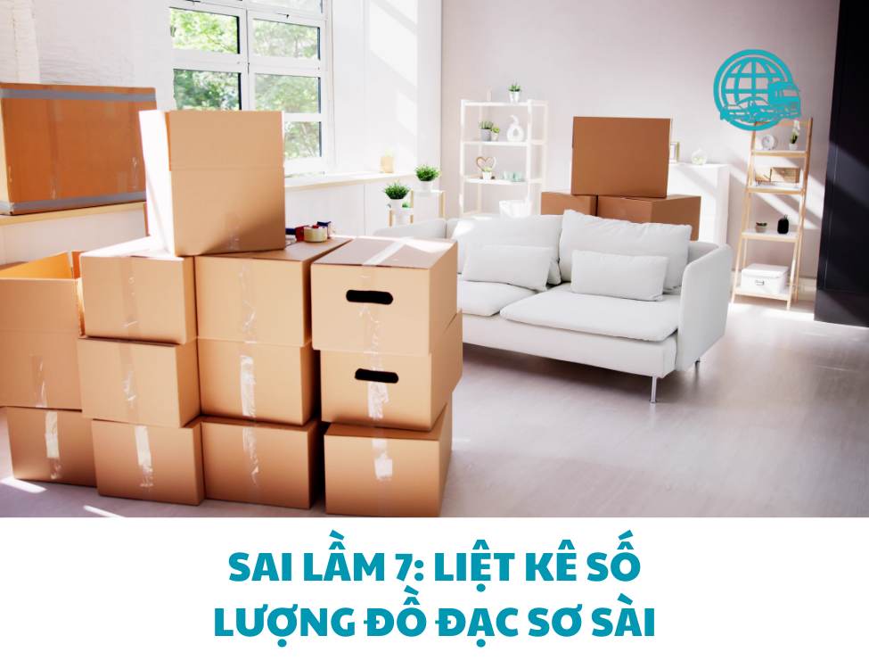 Sai lầm 7: Liệt kê số lượng đồ đạc sơ sài