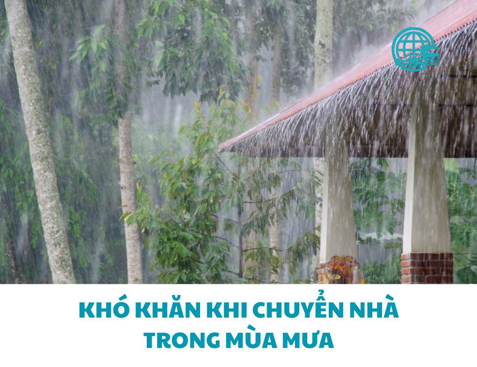 Khó khăn khi chuyển nhà trong mùa mưa