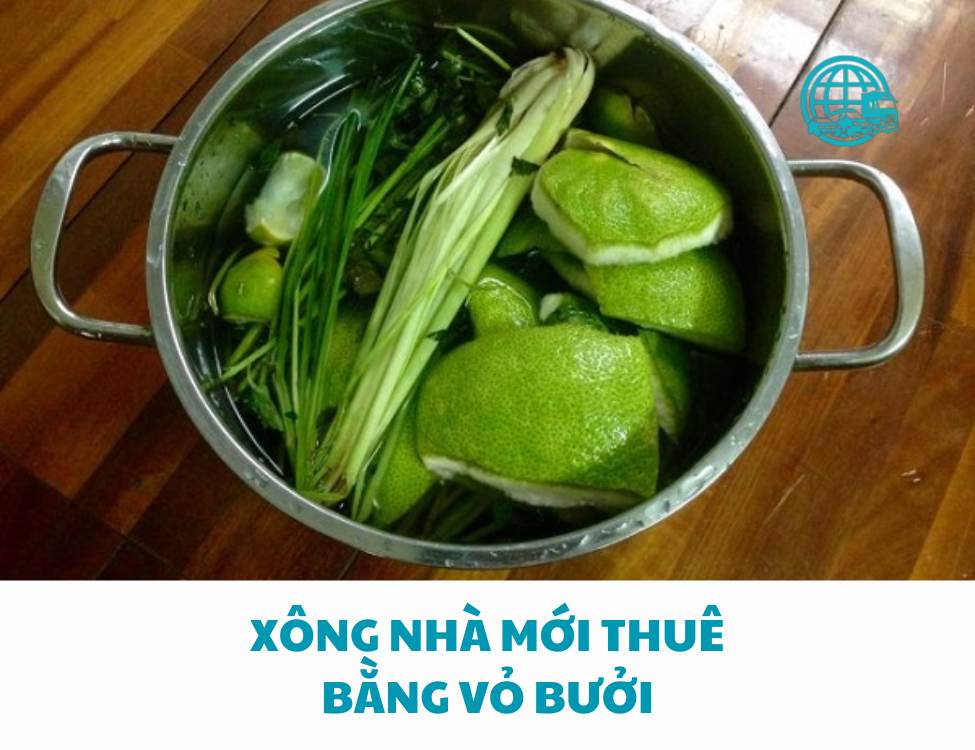 Cách xông nhà mới thuê bằng vỏ bưởi