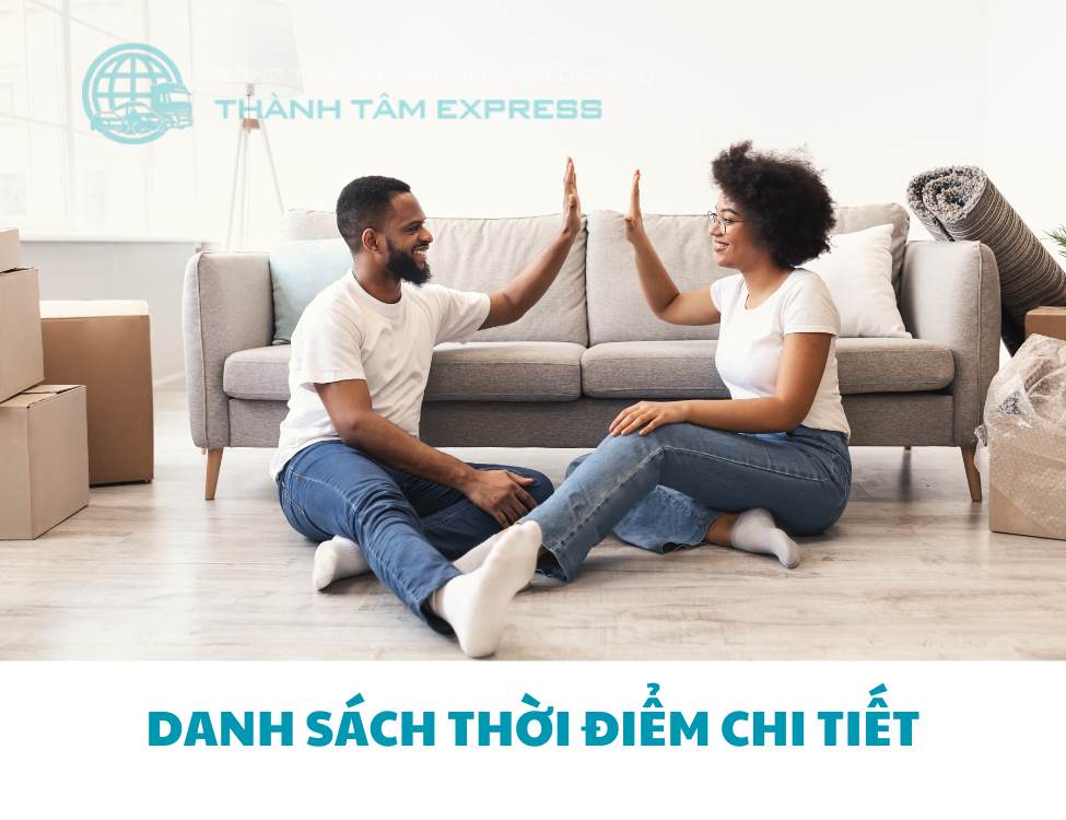 Danh sách thời điểm chi tiết