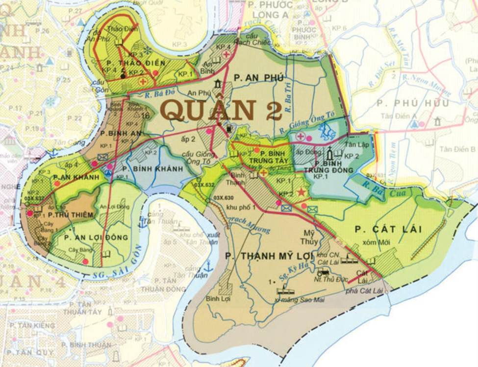 Bản đồ quận 2 thành phố Thủ Đức