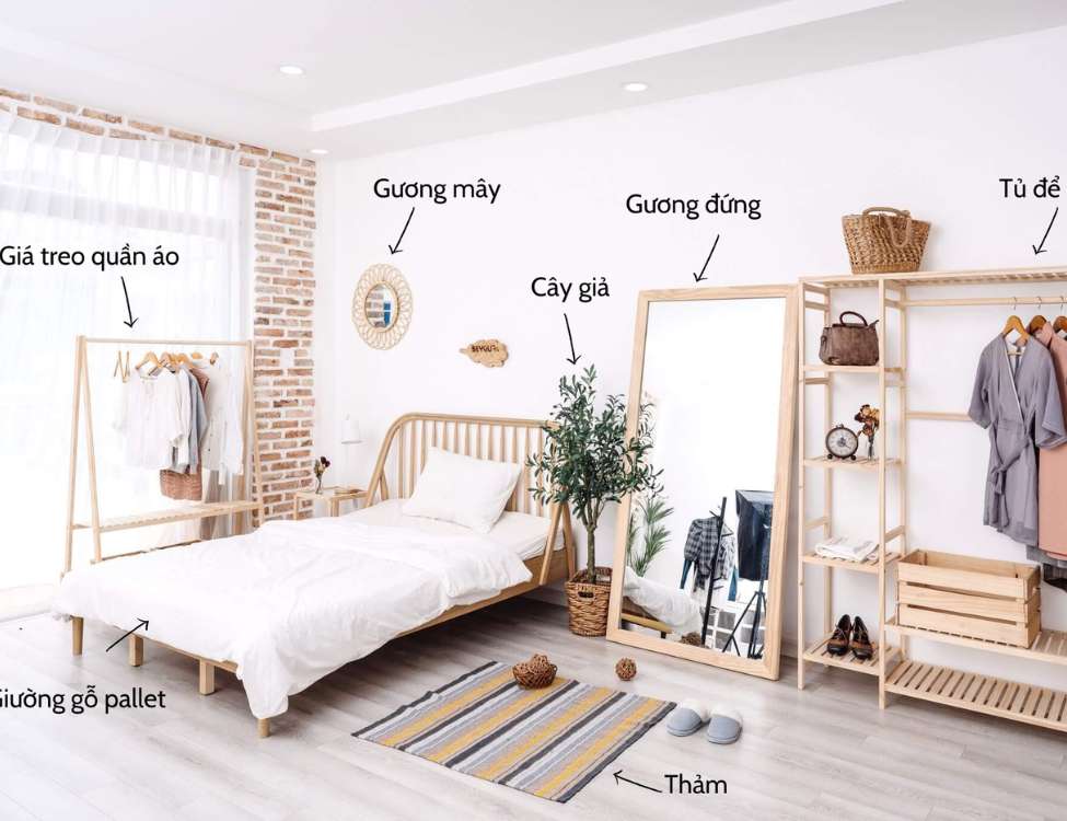 Phong cách Hàn Quốc/gỗ sáng – ấm cúng, nhẹ nhàng