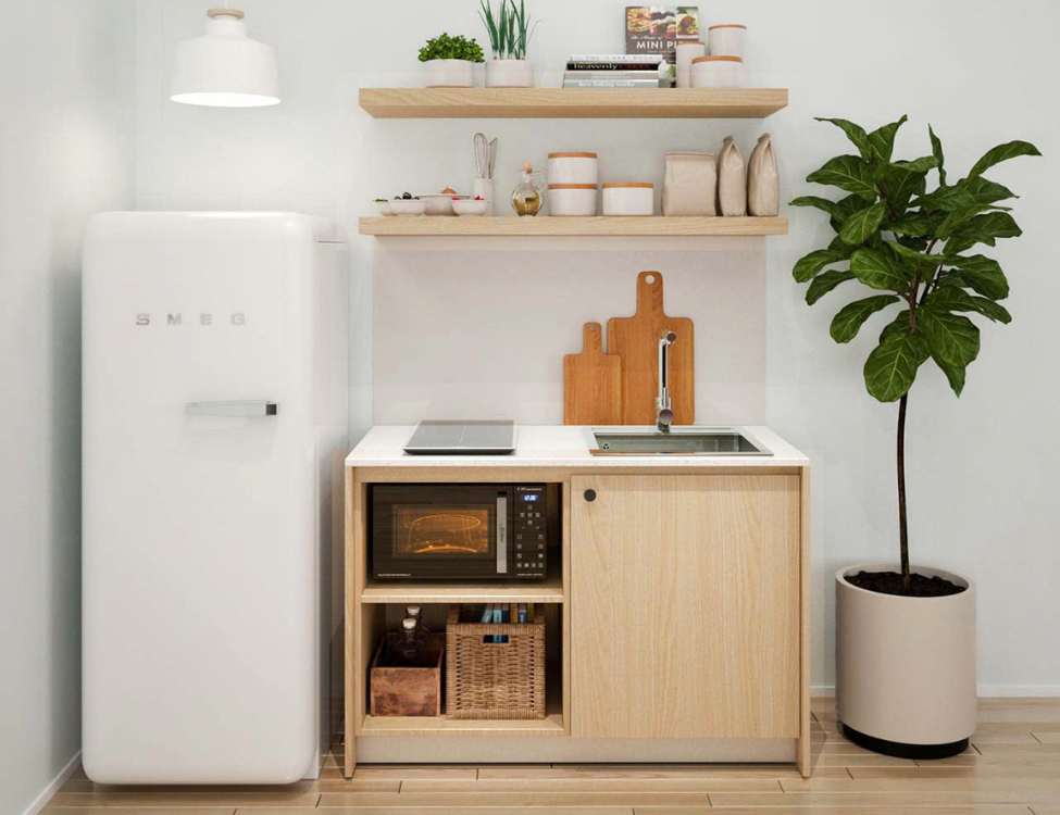 Khu nấu nướng hoặc bếp mini (nếu có)