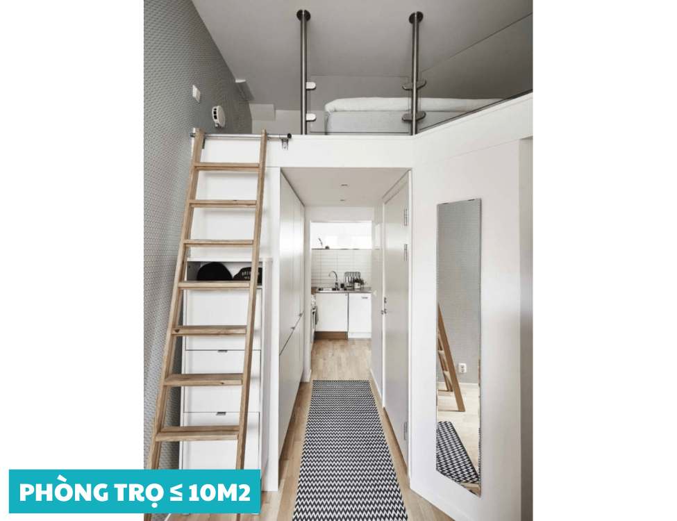 Trang trí phòng trọ nhỏ (≤ 10–12 m²)