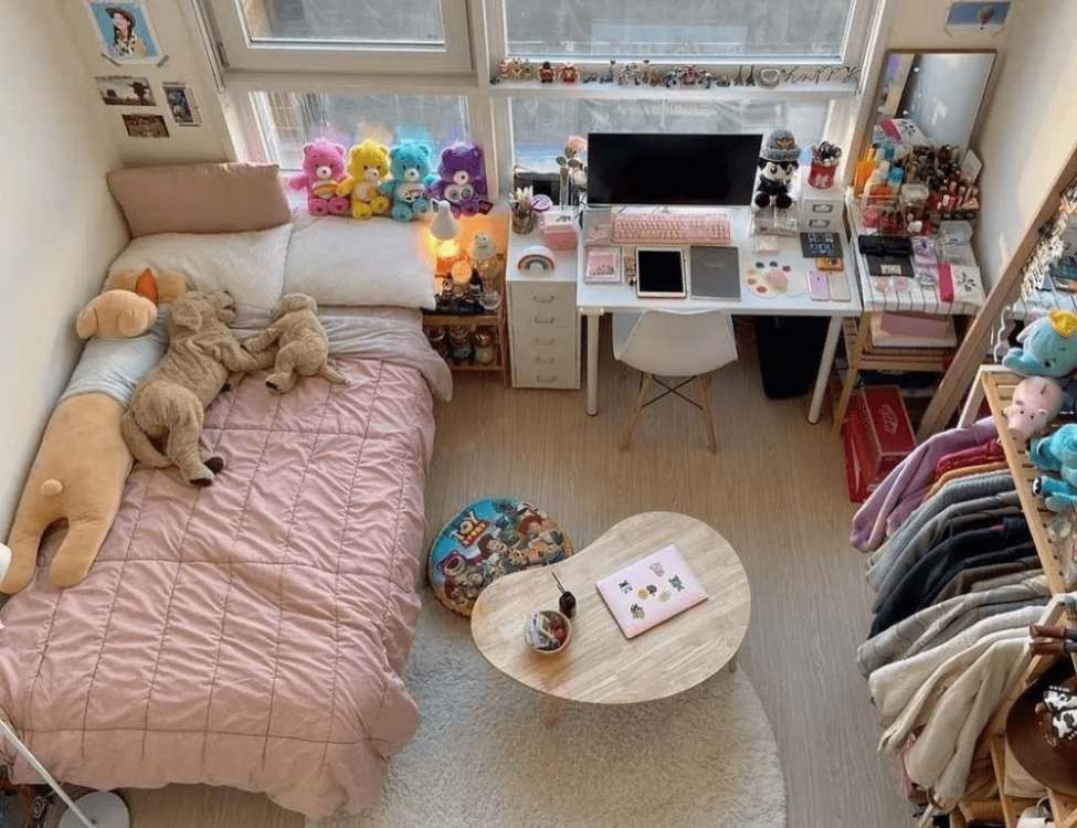 decor phòng trọ 20m2 không gác