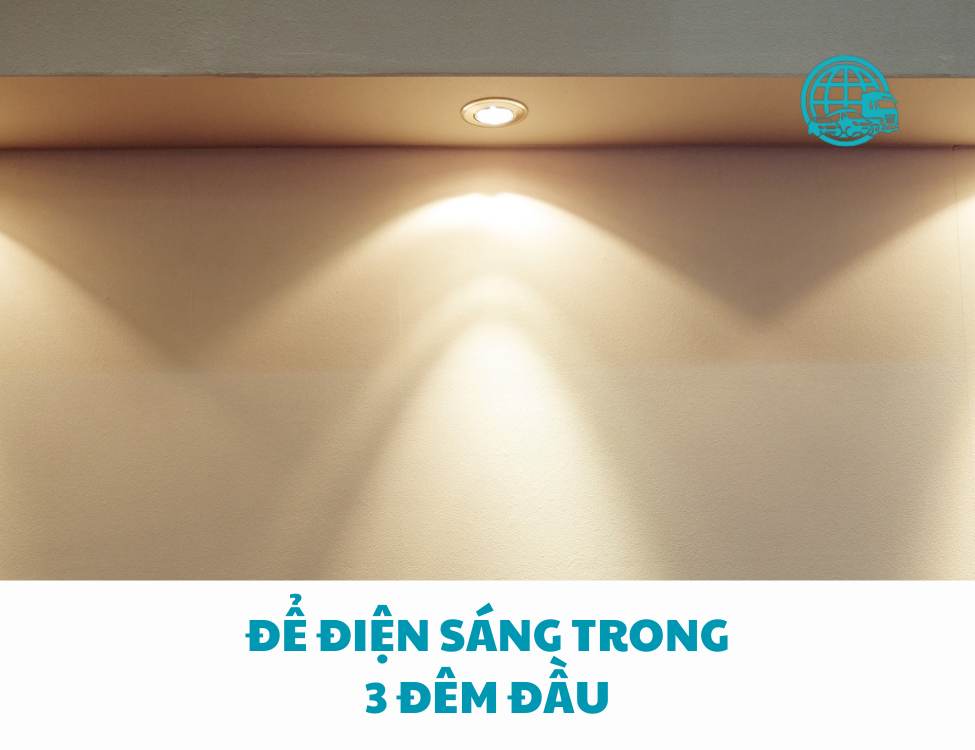 Để điện sáng trong 3 đêm đầu